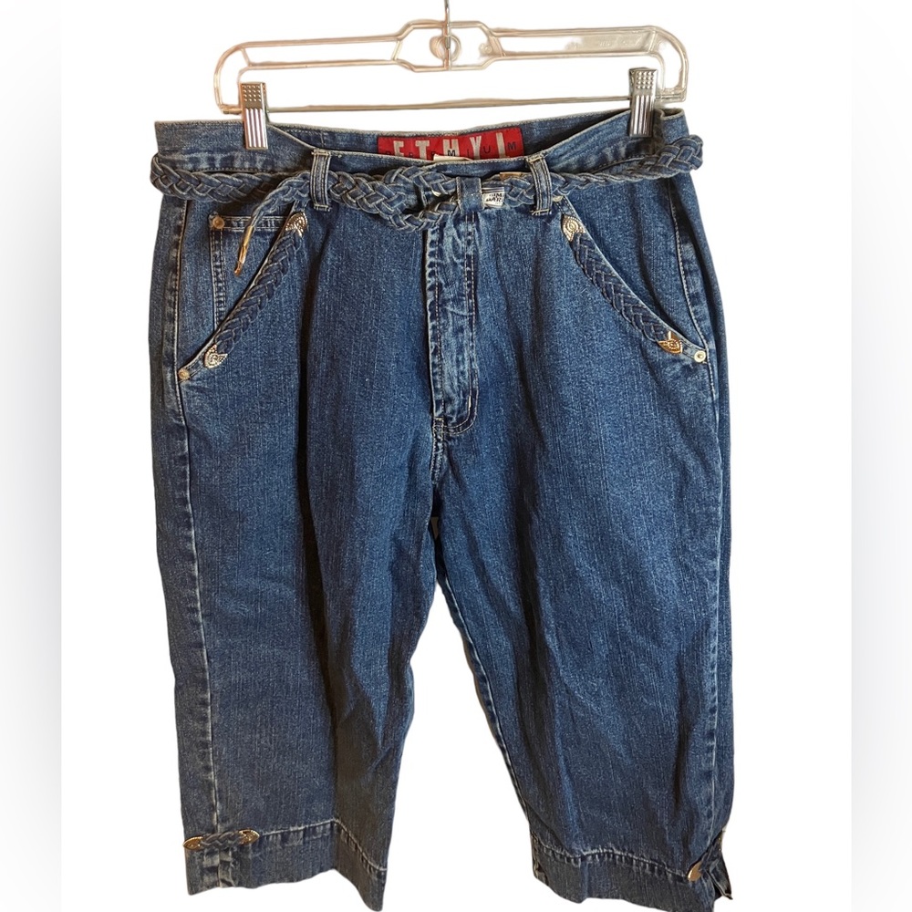 Vintage Size 13 Ethyl Premium Denim Cropped Capri Jeans 90s Y2K
